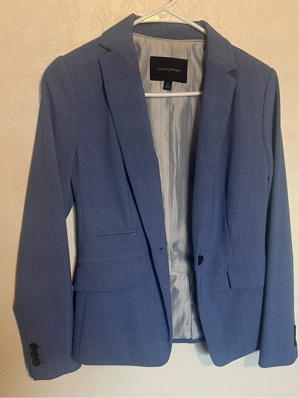 Banana Republic Women's Blue Single-Button Blazer
